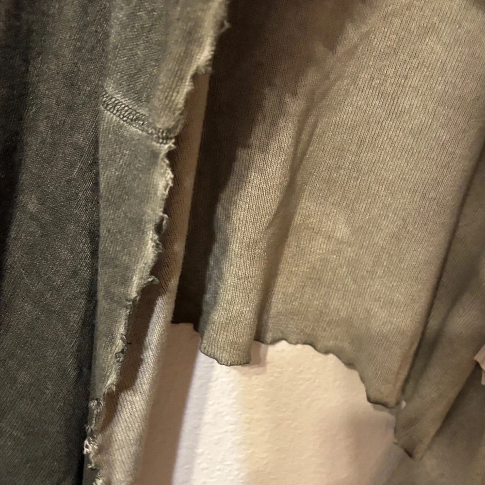 Free People Overdyed Open Front Waterfall Cardigan Small